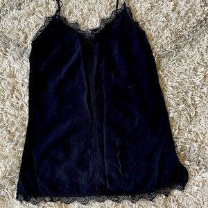 H&M Black Top with Lace Detail
